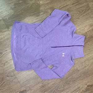 Under Armour Long Sleeve High Neck Logggo Purple Shirt size M